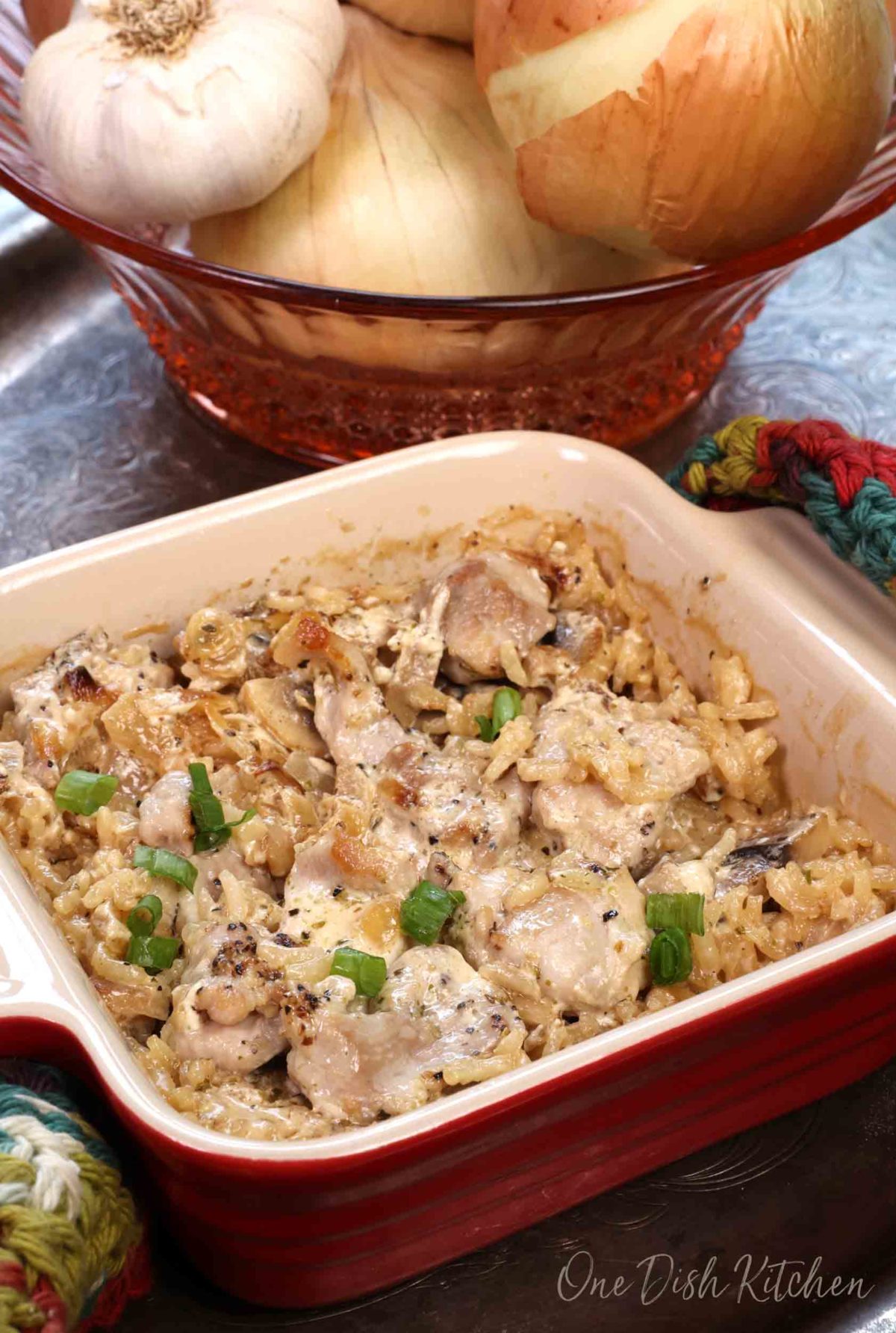 Chicken and Rice Casserole For One - One Dish Kitchen