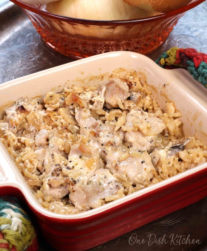 Chicken and Rice Casserole For One - One Dish Kitchen