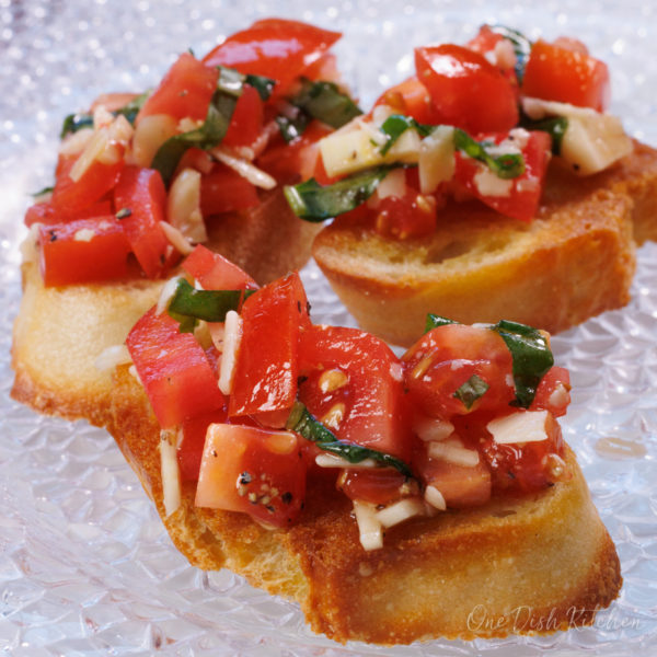 Easy Bruschetta Recipe - Single Serving - One Dish Kitchen