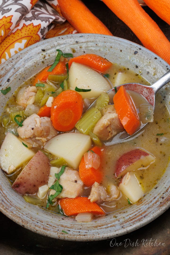 Chicken Stew Recipe - Single Serving - One Dish Kitchen