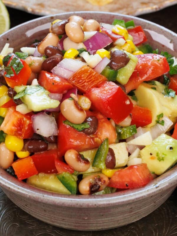 a small bowl of cowboy caviar.