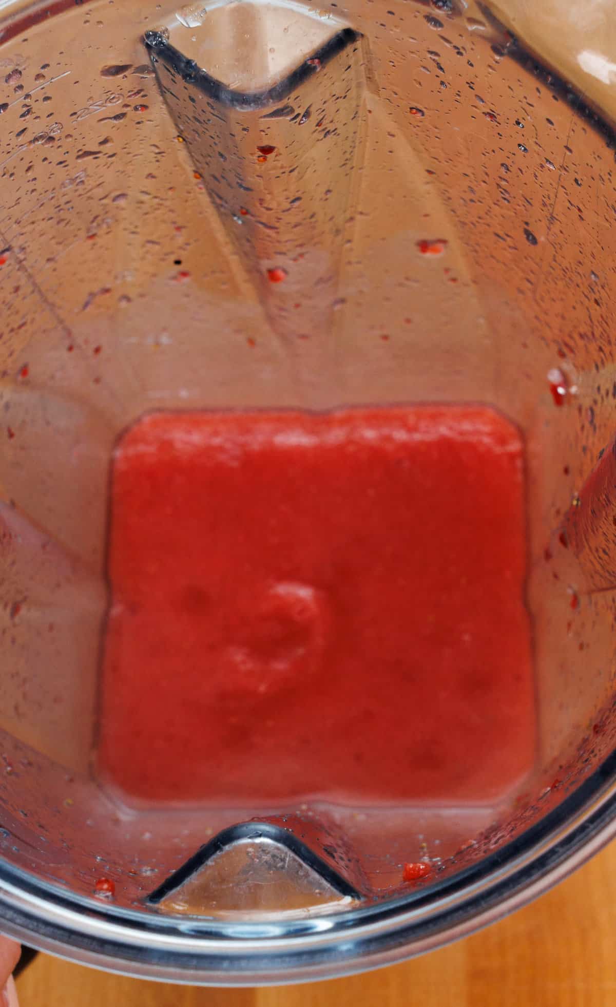 frozen strawberry daiquiri in a blender