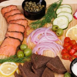 a small smoked salmon platter.