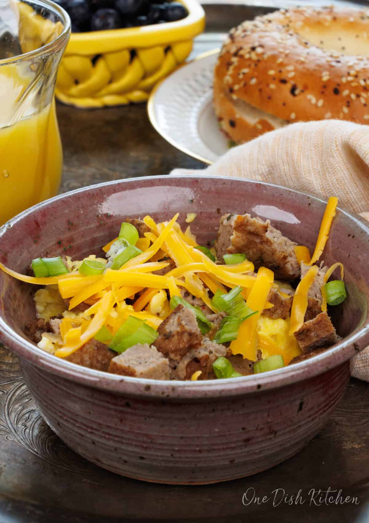 Egg & Sausage Breakfast Bowl Single Serving One Dish Kitchen