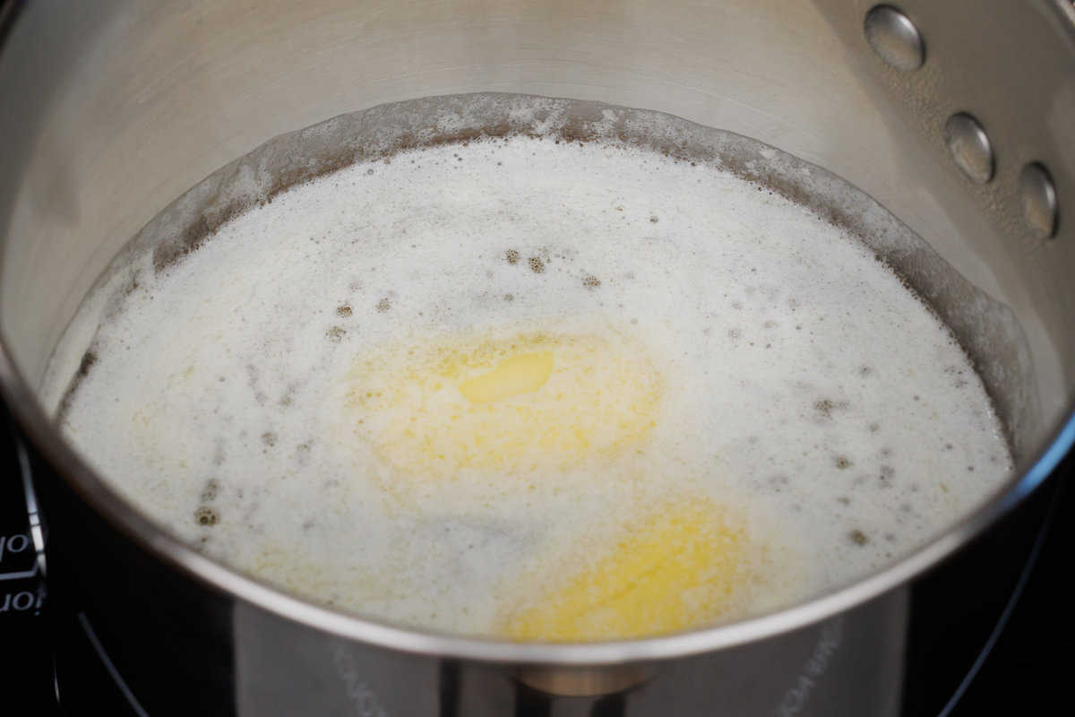 butter melting in a small saucepan