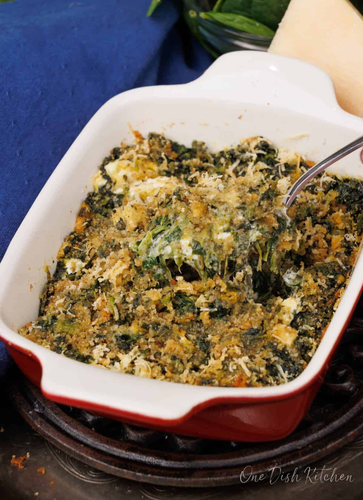 Creamed Spinach Recipe | Small Batch | One Dish Kitchen