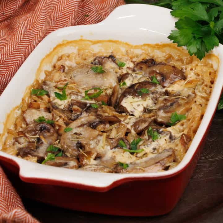 Mushroom Casserole For One - One Dish Kitchen