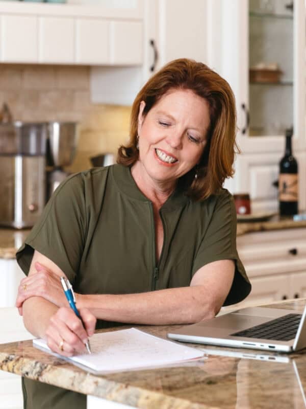 joanie zisk reducing a recipe.