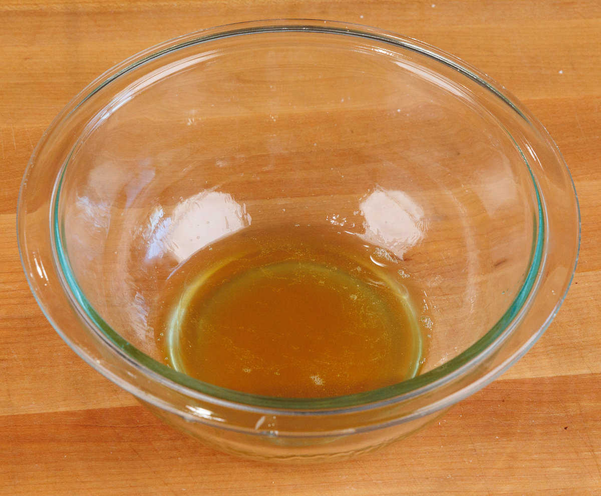 honey and rum in a small mixing bowl