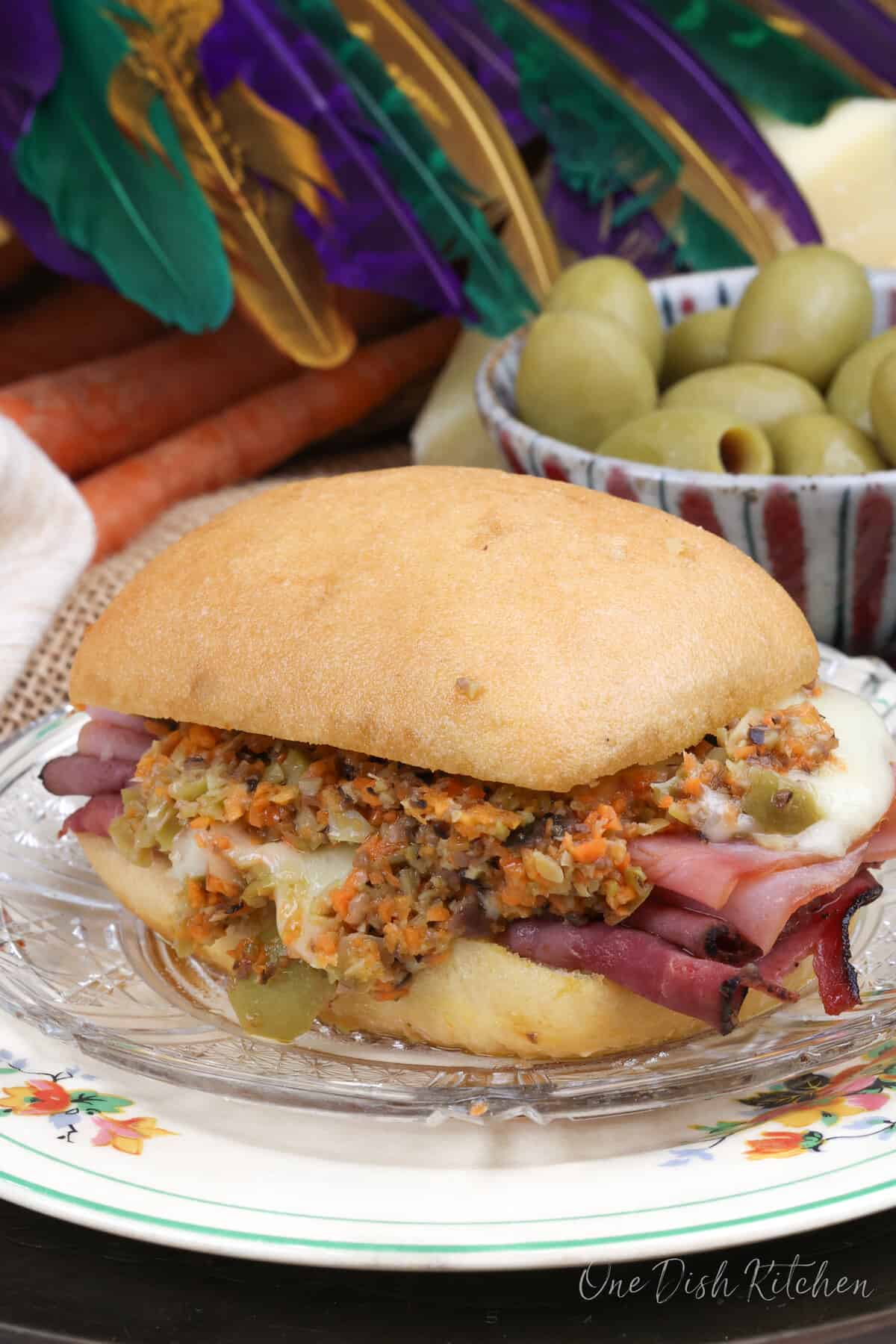 Mini New Orleans Muffuletta Recipe - One Dish Kitchen