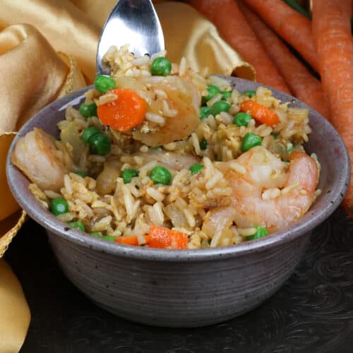 Shrimp Fried Rice For One - One Dish Kitchen