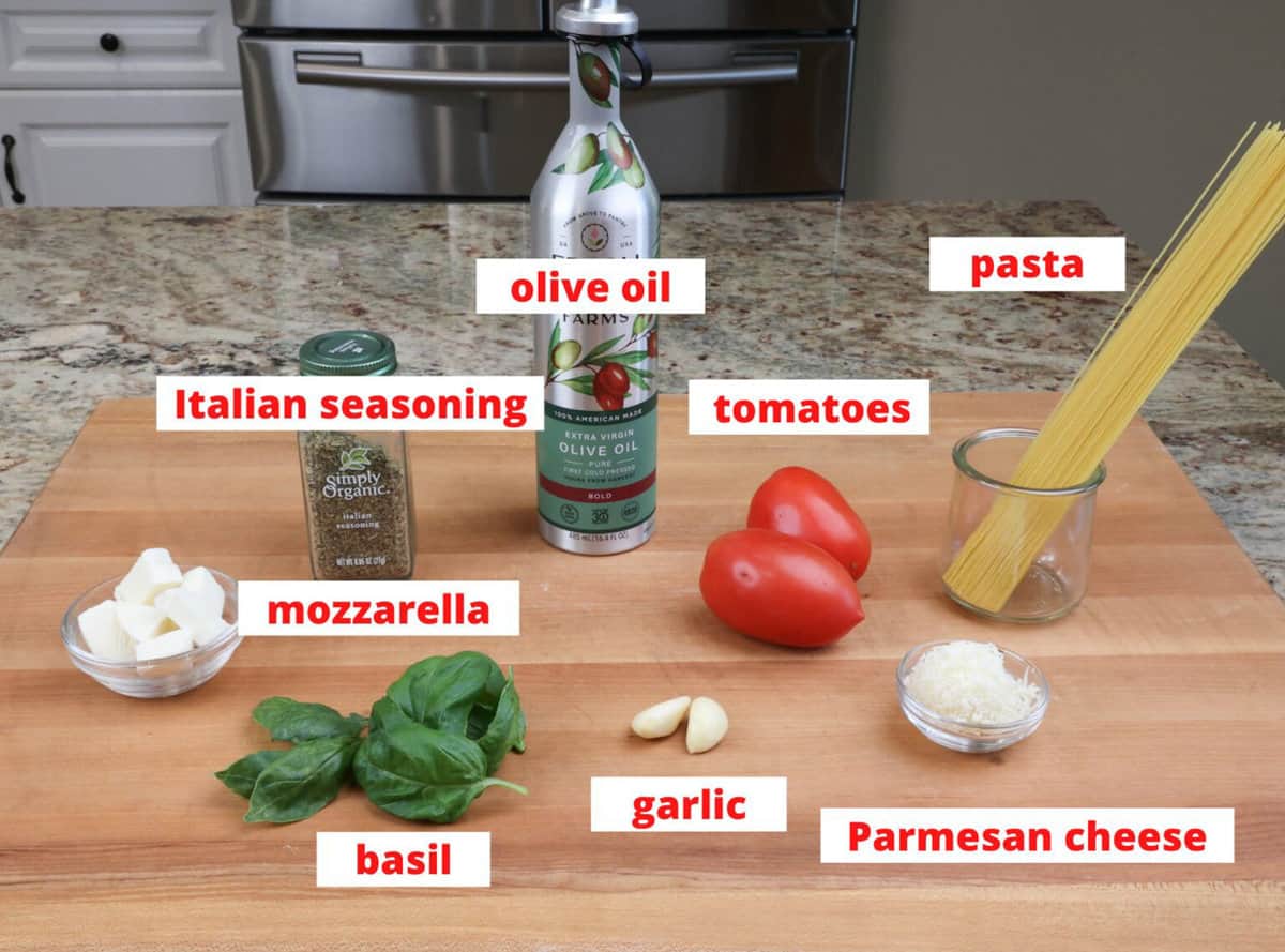 Caprese Pasta Recipe | Single Serving | One Dish Kitchen