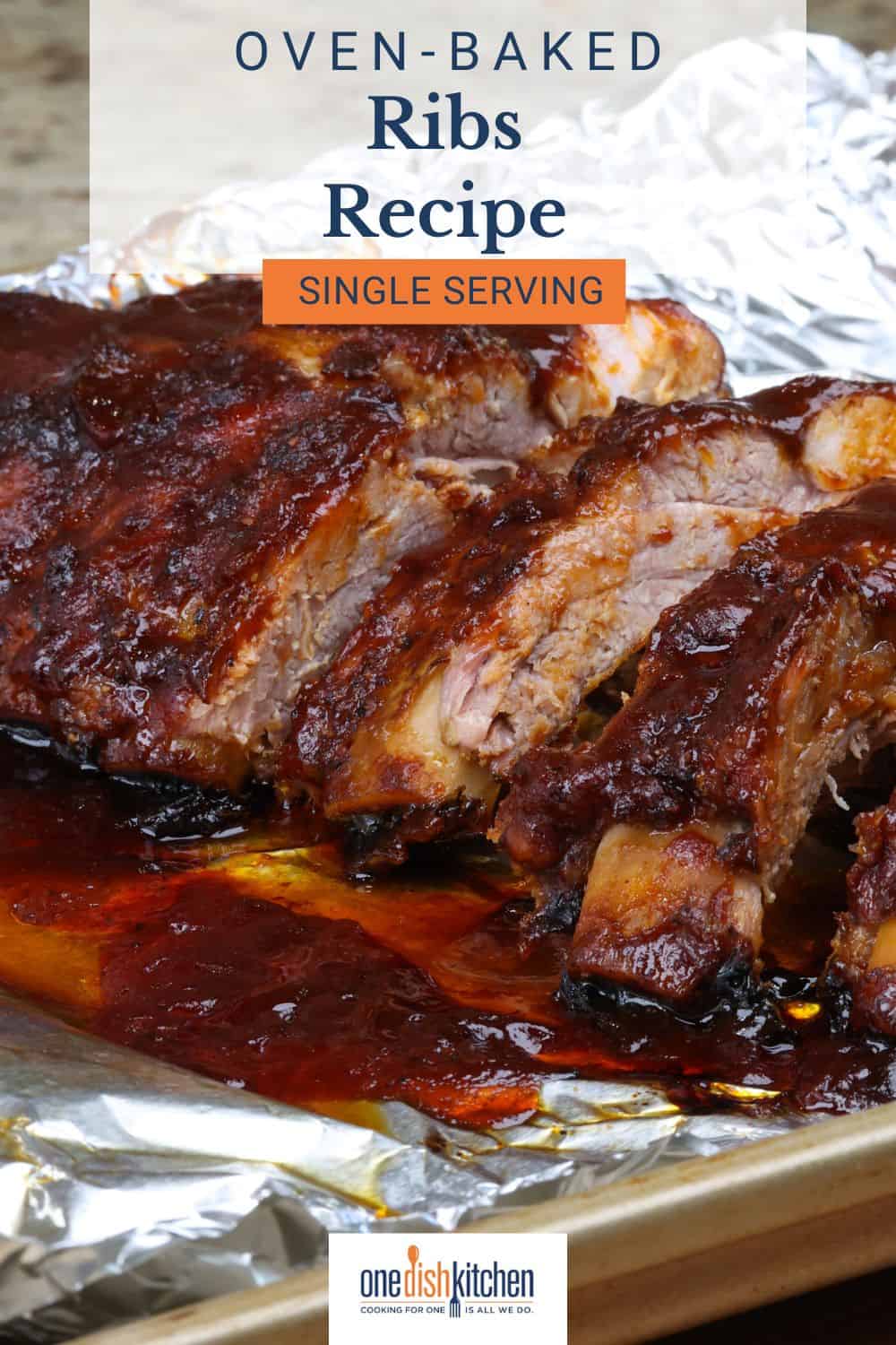 Oven Baked Ribs For One - One Dish Kitchen