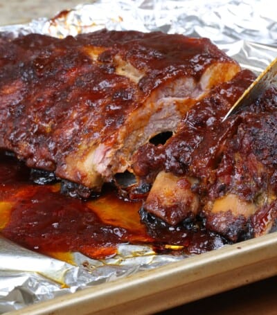 Tender Oven Baked Ribs Recipe - Single Serving - One Dish Kitchen