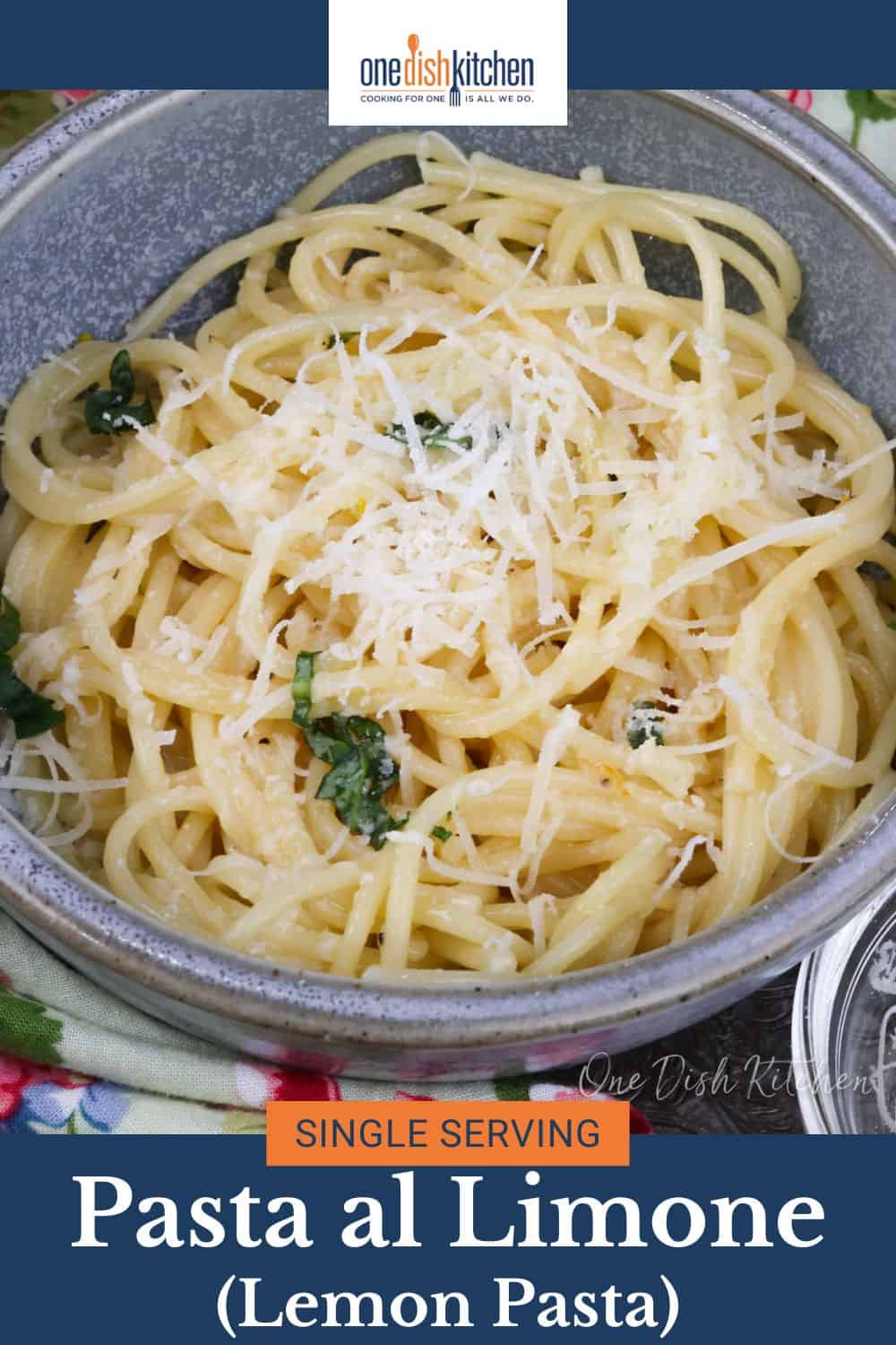 Pasta al Limone For One - (Lemon Pasta) - One Dish Kitchen