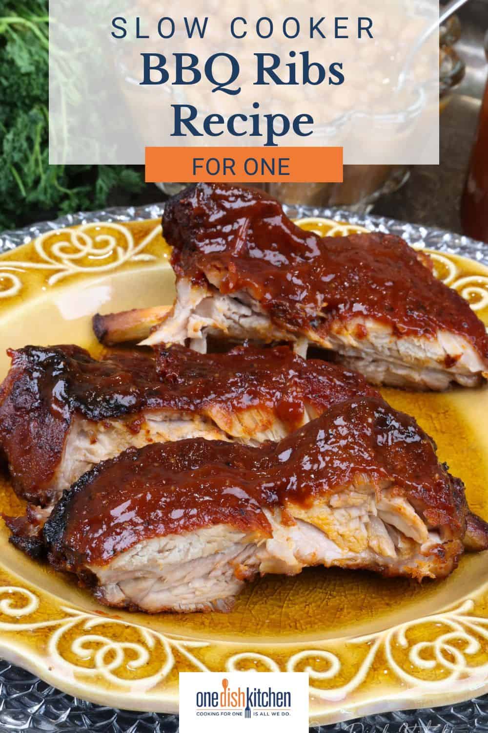 Slow Cooker Ribs For One - One Dish Kitchen