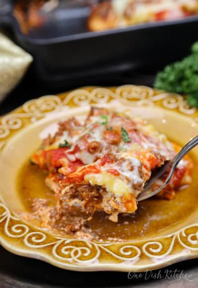Lasagna Rollups Recipe | Single Serving | One Dish Kitchen