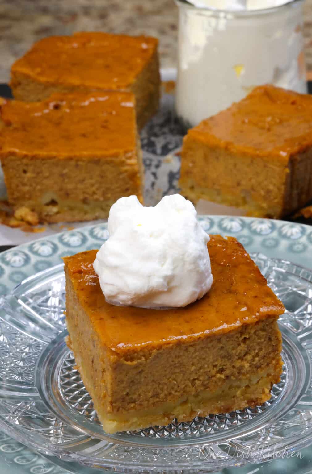 Pumpkin Pie Bars - Small Batch - One Dish Kitchen