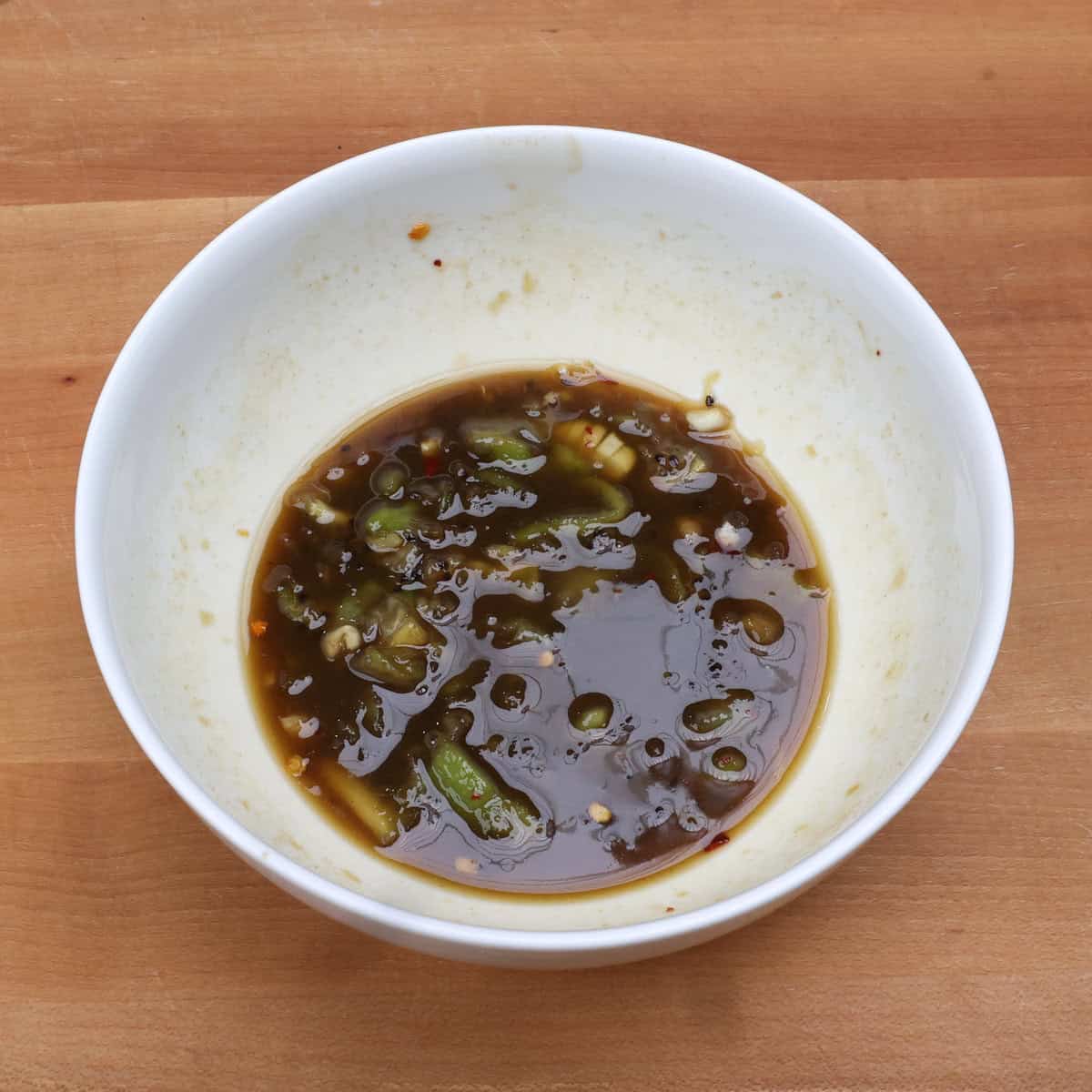 beef bulgogi marinade in a small bowl.