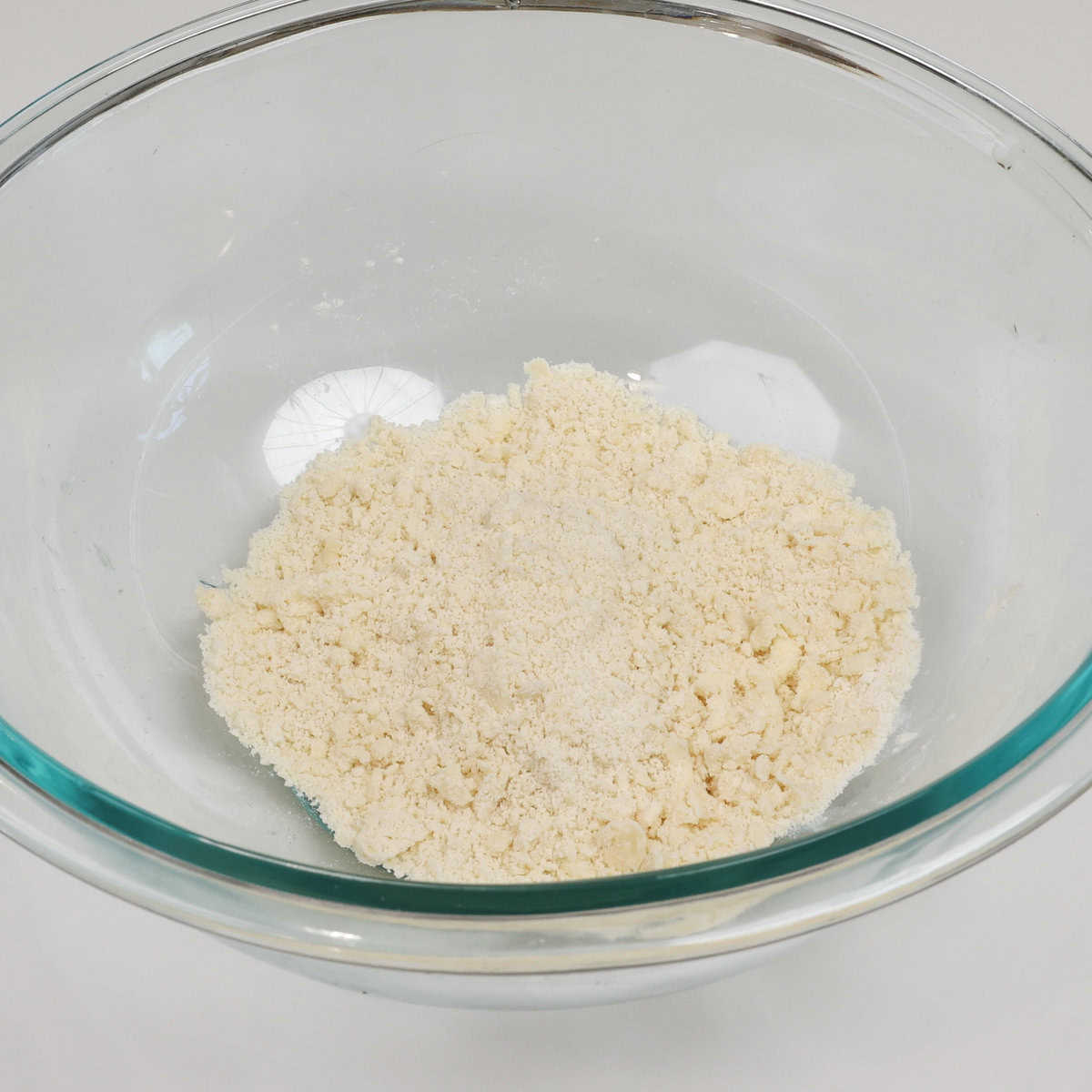 butter cut into pie crust dry ingredients in a mixing bowl.