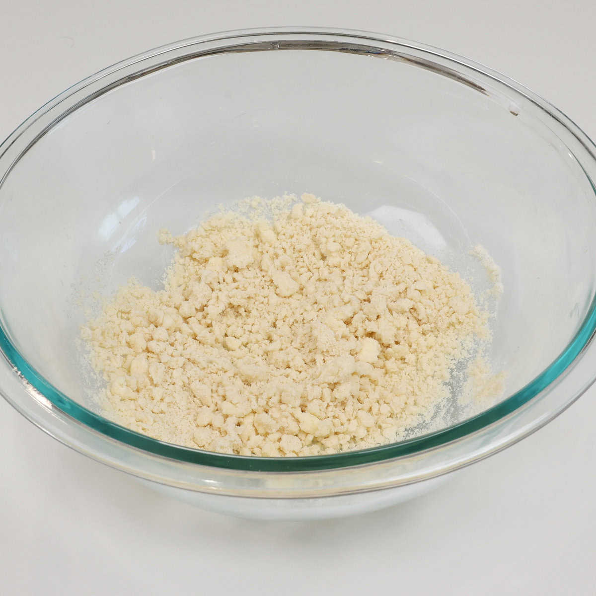 pie crust ingredients in a mixing bowl.