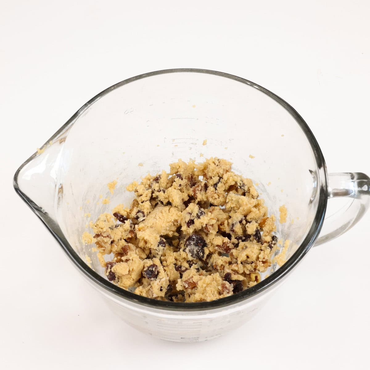 hermit cookie dough in a mixing bowl.