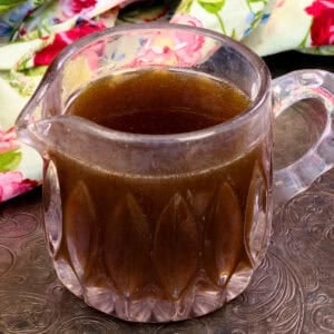 a jar of homemade pancake syrup.