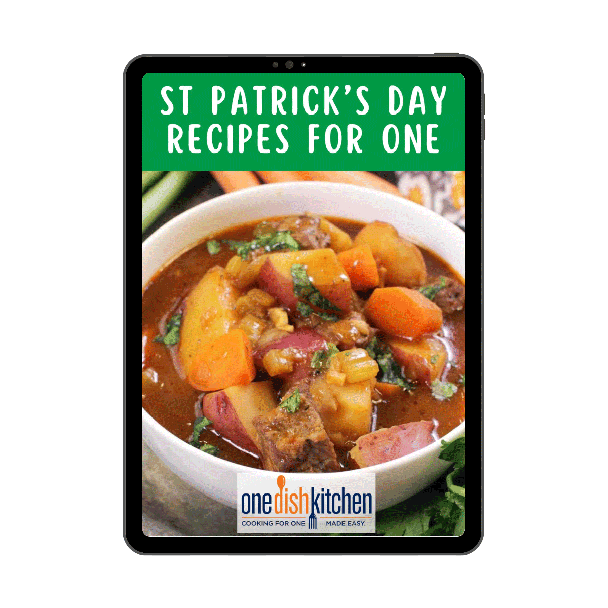 Cover of St Patricks Day Recipes for One cookbook.