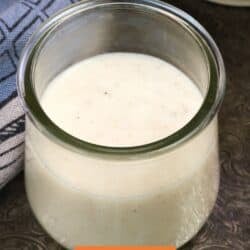 a small jar or bechamel sauce.