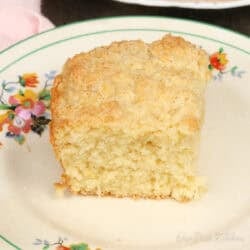 a slice of buttermilk quick bread on a plate.