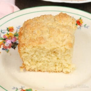 a slice of buttermilk quick bread on a plate.