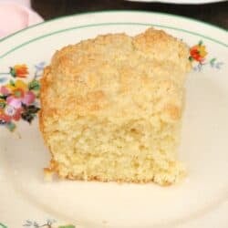a slice of buttermilk bread on a plate.