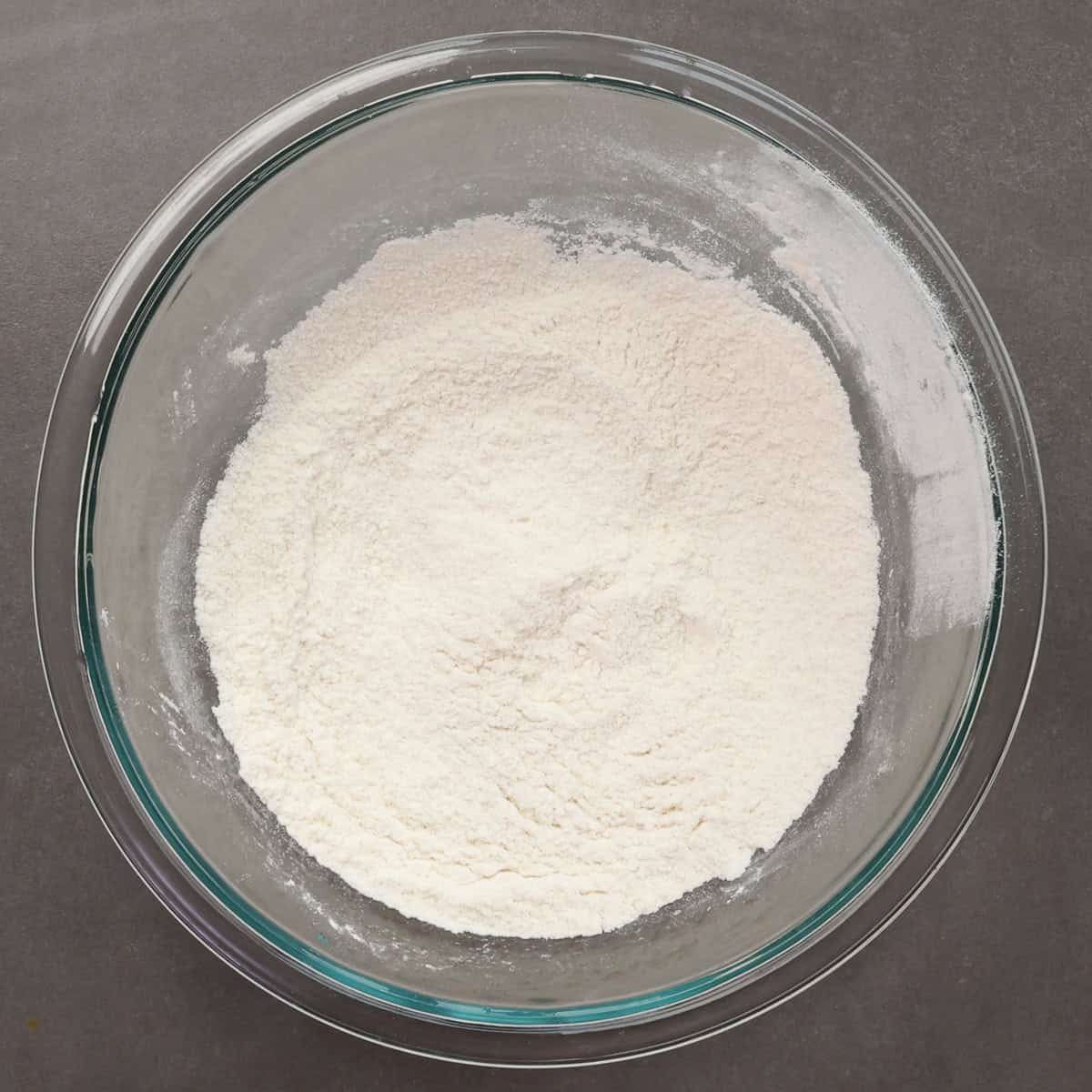 dry ingredients for buttermilk bread in a mixing bowl.