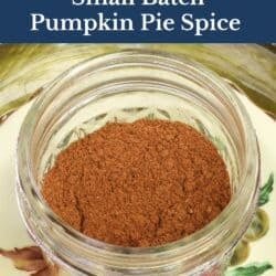 a small batch of pumpkin pie spice in a jar.