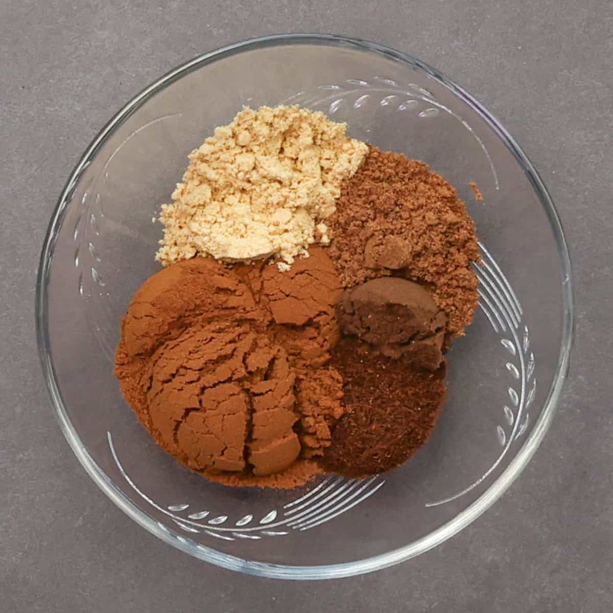 homemade pumpkin spice ingredients in a small bowl.