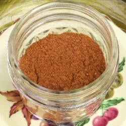 a small jar of homemade pumpkin pie spice.