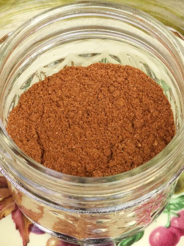 a small jar of homemade pumpkin pie spice.