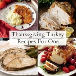 Thanksgiving turkey for one shown four ways — easy small batch recipes with no waste and big flavor.