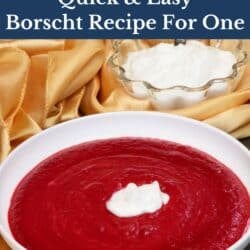 a bowl of borscht.