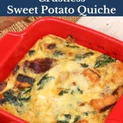 a small sweet potato quiche.