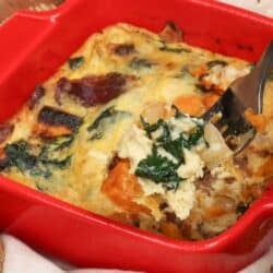 a small sweet potato quiche without the crust.
